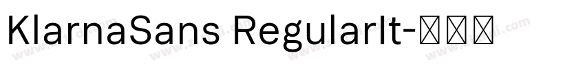 KlarnaSans RegularIt字体转换